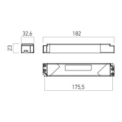 Alimentatore sottile per LED resistente all'acqua IP44.