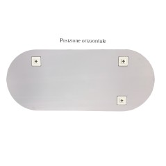 Specchio 95X40 cm 6mm filo lucido argento dal design minimale ed elegante