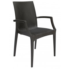 Poltrona con braccioli Bar Giardino Poly Rattan Bistrot Arm Grand Soleil