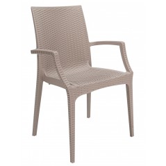 Poltrona con braccioli Bar Giardino Poly Rattan Bistrot Arm Grand Soleil