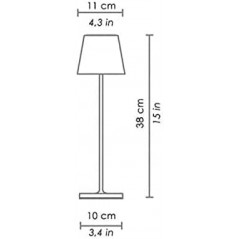 Lampada da tavolo LED ricaricabile per esterno luce bianca (4, NERA)