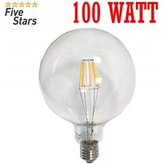 Lampada LED GLOBO 8W effetto Vintage forma G125 attacco E27 220 Vac