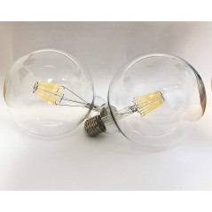 Lampada LED GLOBO 8W effetto Vintage forma G125 attacco E27 220 Vac