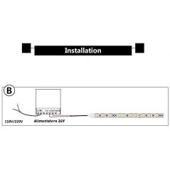 5metri Strip LED SMD2835 da 2700K°a 6500K°led 24Volt (6000K°, 600 Led)