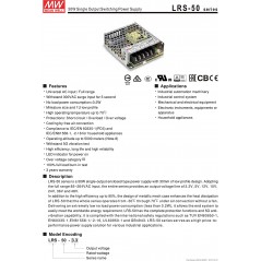 MeanWell Alimentatore Serie LRS AC/DC ULTRACOMPATTO