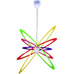 Lampadario per camerette colorato in plexiglass (Multicolor, LED)