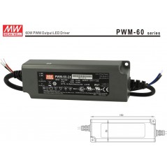 Alimentatore Led Meanwell PWM IP67 Dimming 3 in 1 0-10V 10V PWM