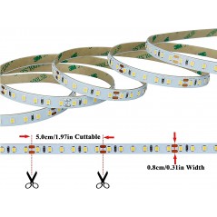 5metri Strip LED SMD2835 da 2700K°a 6500K°led 24Volt (4000K°, 600 Led)