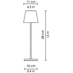 Lampada senza cavo LED ricaricabile MADE IN ITALY 4Watt (Bianca)